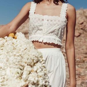 Laced top cami crochet